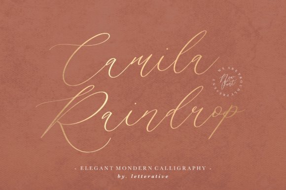 Camila Raindrop: A Handwritten Font for Elegant Campaign Design