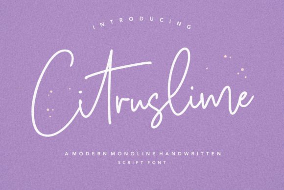 Citruslime: A Handwritten Font for Professional Branding