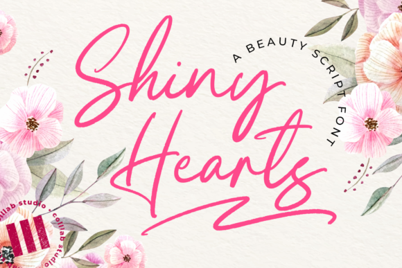 Shiny Hearts: A Handwritten Font for Modern Elegance