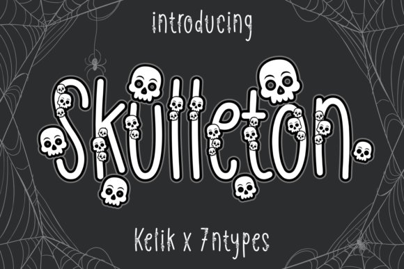 Skulleton: A Spooky Decorative Font for Bold Visuals