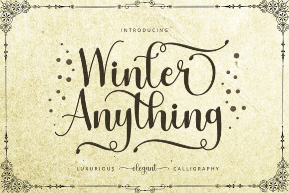 Winter Anything: A Script Font That Elevates Handmade Creations